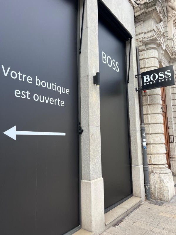Façade Hugo Boss à Lyon