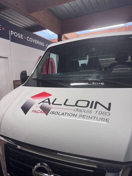 Flocage d’un camion benne pour ALLOIN à Meyzieu