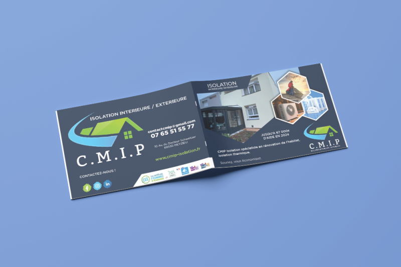 Flyer dépliant volet 2 recto verso CMIP