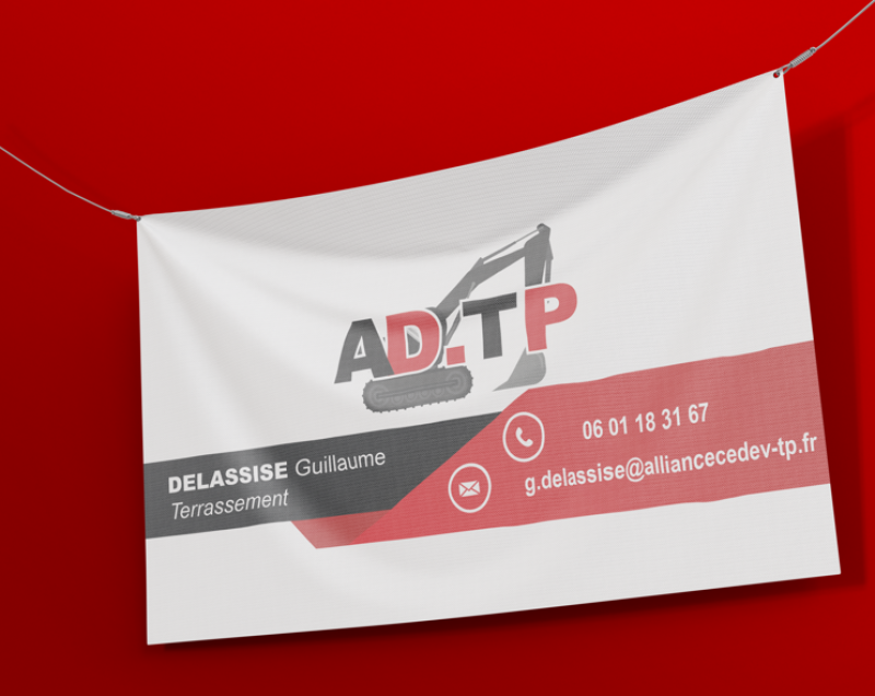 mockup bâche pour chantier