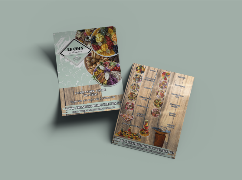 flyer recto verso pour Les Coins des Producteurs