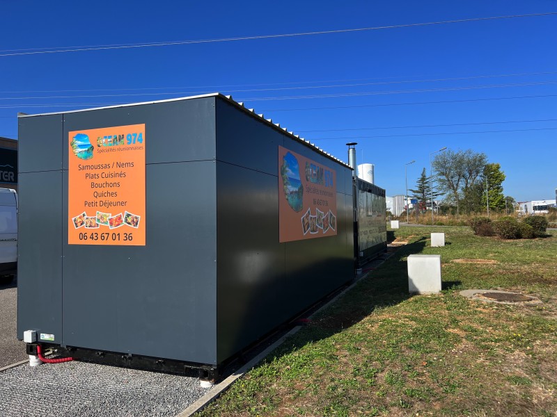 Pose enseigne sur dibond avec impression sur Meyzieu près de Lyon