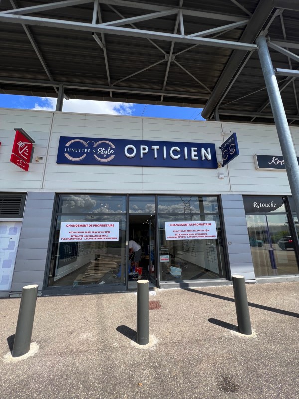 enseigne extérieur pour un magasin d'optique à Lyon dans le Rhône