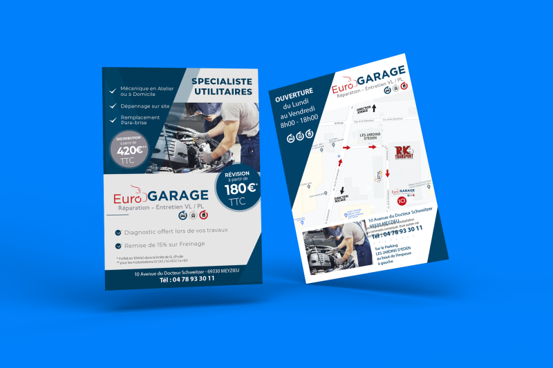 mockup flyer garage près de Lyon
