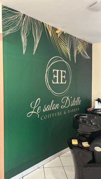 tapisserie réalisé pour Estelle coiffure